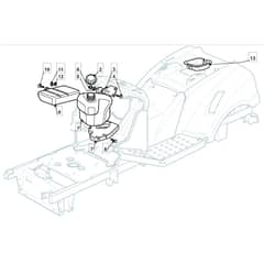 TM 35 - 2009 - 2T2234433/09 - Mountfield Ride On Mower Fuel Tank Diagram