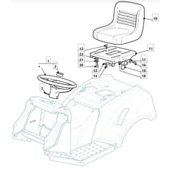 TM 35 - 2009 - 2T2234433/09 - Mountfield Ride On Mower Seat Diagram