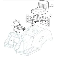 TM 35 H - 2009 - 2T2642433/BM9 - Mountfield Ride On Mower Seat Diagram