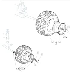 TM 35 H - 2009 - 2T2642433/BM9 - Mountfield Ride On Mower Wheels Diagram