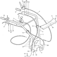 TN 3400 K (K650) -  - Efco Transporter Handlebar Diagram
