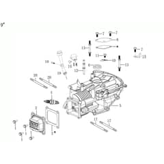 TN 3400 K (K655 HF) -  - Efco Transporter Crankcase Diagram
