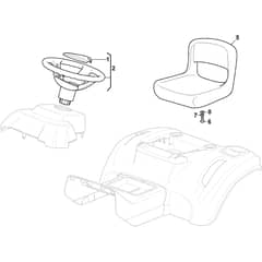 TORNADO 2098 H - 2019-2021 - 2T0630481/ST1 - Stiga Ride On Mower Seat Diagram