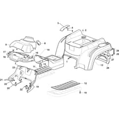 TORNADO 3098 H - 2019-2022 - 2T0630281/ST1 - Stiga Ride On Mower Body Diagram