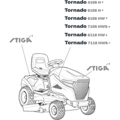 TORNADO 4108 H - 2017-2020 - 2T1810481/17 - Stiga Ride On Mower Aesthetic Labels Diagram