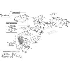 TORNADO 5108 B - 2023 - 2T1210281/ST1 - Stiga Ride On Mower Bodywork Diagram