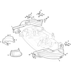 TORNADO 6108 HW - 2017-2019 - 2T1800681/17 - Stiga Ride On Mower Guards Diagram