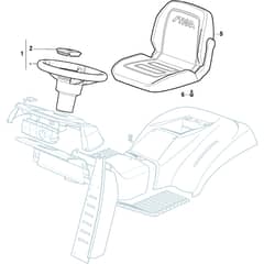TORNADO 6108 HW - 2020-2021 - 2T1845481/ST1 - Stiga Ride On Mower Seat Diagram