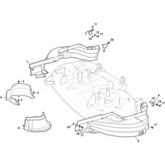 TORNADO 7108 HWSY - 2020-2022 - 2T1845381/ST1 - Stiga Ride On Mower Guards Diagram