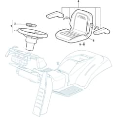 TORNADO 7108 W - 2023-2024 - 2T1835481/ST1P - Stiga Ride On Mower Seat Diagram