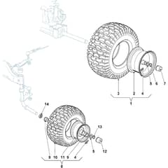TORNADO 7108 W - 2025 - 2T1850481/ST1 - Stiga Ride On Mower Wheel Diagram