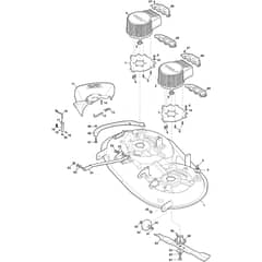 Tornado 7108e - 2022 - 2T1270481/ST2 - Stiga Ride On Mower Cutting Plate Diagram