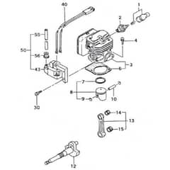 Tanaka TPH-2211 - H21 TPH22119538 - Cylinder Piston Crank Shaft