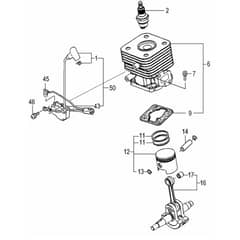 Tanaka TPH-270S - H49 TPH270S9541 - Cylinder Piston Crank Shaft