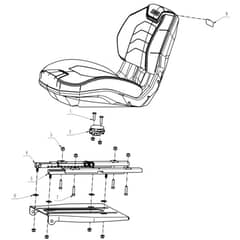 EGO TR3800E-B - Riding Mower (Feb 2024) Damping Seat Assembly Diagram