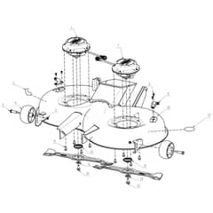 EGO TR3800E-B - Riding Mower (Feb 2024) Deck Unit Diagram
