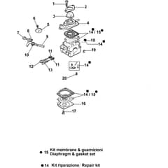 TR 1551 -  - Efco Earth Auger Carburettor C1Q-E6 Diagram