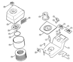 Genuine Stihl TS350 AVE / H - Filter housing, Air filter
