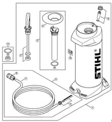Genuine Stihl TS350 AVE / Q - Pressurized water tank