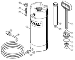 Genuine Stihl TS350 AVE / R - Pressurized water tank (28.2010)