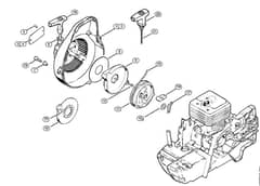 Genuine Stihl TS350 / D - Rewind starter