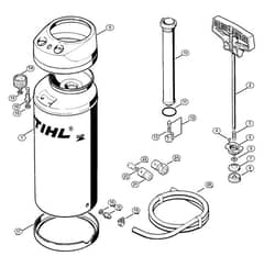 Genuine Stihl TS350 / W - Pressurized water tank (23.1996)