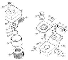 Genuine Stihl TS360 / H - Filter housing, Air filter