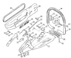 Genuine Stihl TS360 / J - Handle frame, Handlebar