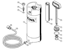 Genuine Stihl TS360 / R - Pressurized water tank (28.2010)