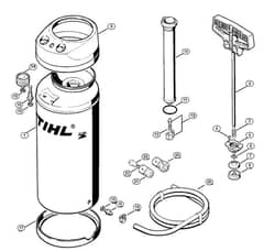 Genuine Stihl TS360 / V - Pressurized water tank (23.1996)