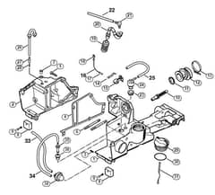 Genuine Stihl TS400 / E - Tank housing Japan