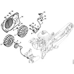 Genuine Stihl TS420 / G - Ignition system