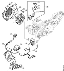 Genuine Stihl TS440 / G - Ignition system, Electronic water control