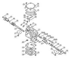 Genuine Stihl TS460 / J - Carburetor HS-276 (25.2003)