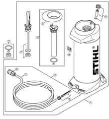Genuine Stihl TS460 / R - Pressurized water tank
