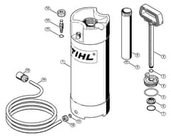 Genuine Stihl TS460 / S - Extras: Pressurized water container (28.2010)
