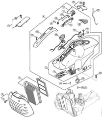 Genuine Stihl TS480i / H - Air filter, Shroud