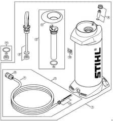 Genuine Stihl TS480i / L - Pressurized water tank