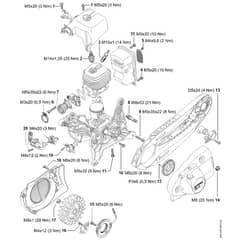 Genuine Stihl TS500i / P - Tightening torques