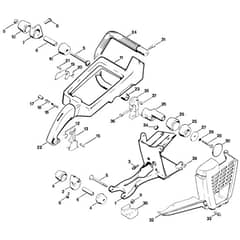 Stihl TS50 - Shroud, Handle Frame - Parts Diagram