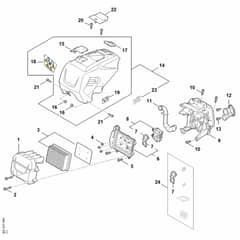 Stihl TS710i - Air Filter, Shroud - Parts Diagram