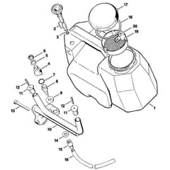 Stihl TS760 - Water Tank - Parts Diagram