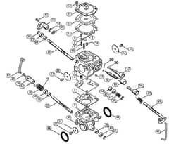 Genuine Stihl TS800 / H - Carburetor HS-314 (43.2007), (21.2011)