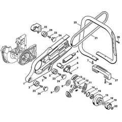 Genuine Stihl TS400 / B - Cast arm, Clutch