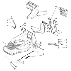 TURBO 45 B - 2011-2012 - 292451028/S11 - Stiga Rotary Mower Deck and Height Adjusting Diagram