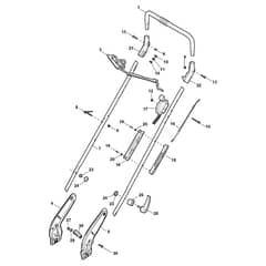 TURBO 48 PLUS B - 2011 - 299481021/S11 - Stiga Rotary Mower Handle Upper Part Diagram