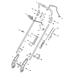 TURBO 48 S B - 2016 - 299486028/S16 - Stiga Rotary Mower Handle Upper Part Diagram
