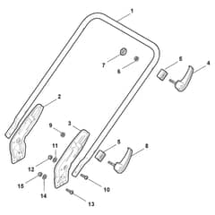 TURBO 48 S BW PLUS B - 2010 - 299486021/S10 - Stiga Rotary Mower Handle Lower Part Diagram
