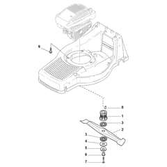 TURBO 50 S H - 2012 - 292502031/S11 - Stiga Rotary Mower Blade Diagram