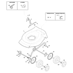 TURBO 53 L-B - 2018-2021 - 299531028/STX - Stiga Rotary Mower Deck and Height Adjusting Diagram